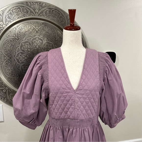 HUNTER BELL lavender quilted top dress - size small - Picture 2 of 11